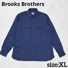 Brooks Brothers ネイビー ウエスタンシャツ XL スナップボタン