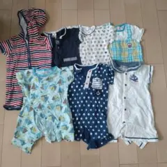 ロンパース　夏(マリン柄) 7点セット 60〜80cm まとめ　男の子