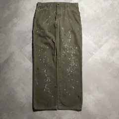 Dickies ディッキーズ　ペインターパンツ　ペンキ飛び　モスグリーン 系 Dickies ディッキーズ ペインターパンツ ペンキ飛び モスグリーン 系