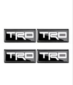 TRD エンブレム ステッカー 4枚セット ステンレス製 車用 メタルエンブレム