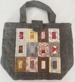パッチワーク　ハンドメイド　トートバッグ