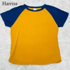 ハリス　Harriss ラグランTシャツ　オレンジ×パープル　【F】　日本製　綿のサムネイル