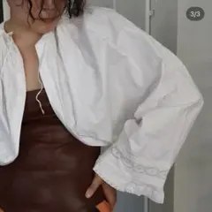 フミカ ウチダ FUMIKA_UCHIDA バンドカラーシャツ 長袖 ロング 比翼  