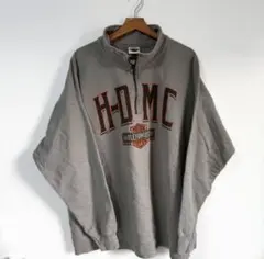 ハーレーダビットソン　スウェット　ハーフジップ　90s オハイオ　イーグル　L 古着 HARLEY-DAVIDSON/ ハーレーダビットソン/ スウェットジップ