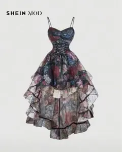 花柄 ロングワンピース