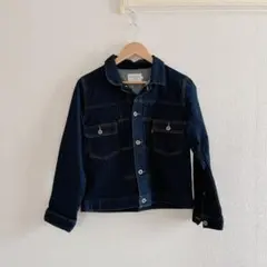 【Samansa Mos2 blue】ストレッチデニムGジャン 長袖 Lサイズのサムネイル