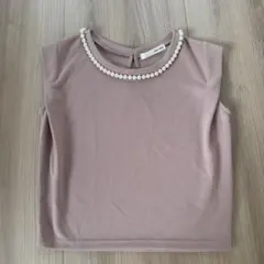 ROYAL PARTY パール装飾 ノースリーブ トップスのサムネイル