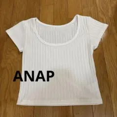 ANAP 半袖 リブカットソー ホワイトのサムネイル