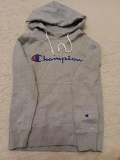 Champion グレー フード付きパーカー