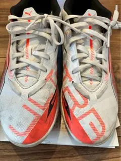 PUMA ULTRA サッカーシューズ 25cm ホワイト/オレンジ