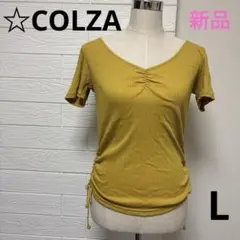 新品タグ付　COLZA ハニーズ　マスタードカラー 半袖Tシャツ コルザ　L