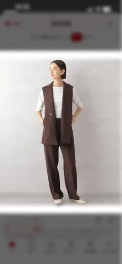 LEPSIM ブラウン ジレ　ジャケット