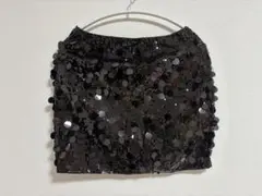 スパンコール 黒 タイトスカート