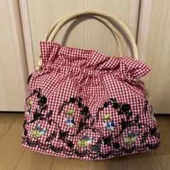 ギンガムチェック レース ルルドヌフ ドッグキャリーバッグ ギンガムチェック レース ルルドヌフ ドッグキャリーバッグ | Mercari