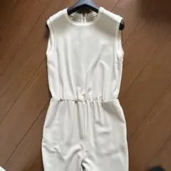 アイボリー ノースリーブ オールインワン