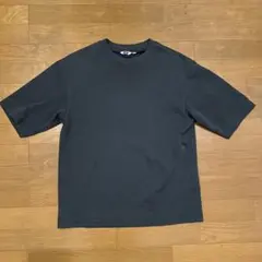 UNIQLO エアリズムコットンオーバーサイズTシャツ　5分袖 グレー　M