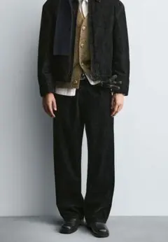 新品未使用☆ZARA ウールストライプフレアスラックス グレー EU40 完売