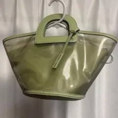 Charles & Keithライトグリーン 透明ハンドバッグ