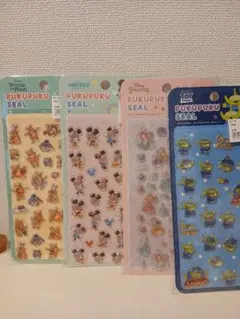 ディズニー　ぷくぷくシール　ミッキー　プーさん　プリンセス