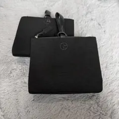 Giorgio Armani ブラック トラベルポーチ 2点セット