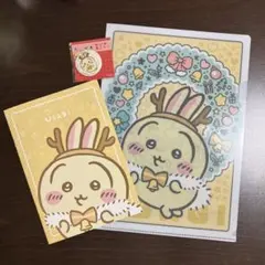 ちいかわ セブンイレブン限定 クリアファイル ノート 缶ミラー うさぎ３点セット