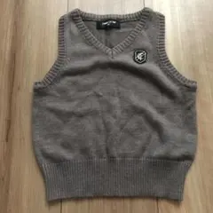 COMME CA ISM グレー Vネック ベスト 90