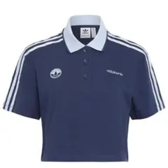 adidas レディース ポロシャツ 半袖 ネイビー