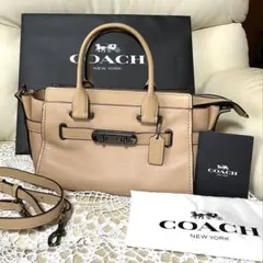COACH ハンドバッグ　 スワッガー　 ペブルレザー　2way