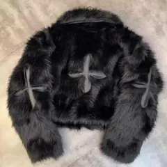 y2k 短丈ファージャケット ギャル男 平成 grunge パンク　nana M