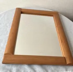【ui様専用】鏡　木製フレーム　立て掛け　壁掛け　55✖️39.5㎝