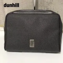 美品 ダンヒル クラッチバッグ サイドカー コーティングレザー チャコールグレー