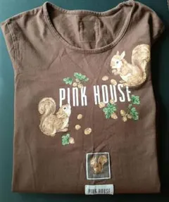 PINK HOUSE リス柄 長袖Tシャツ ブラウン Mサイズのサムネイル