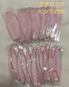 【新品未使用】立体マスク　不織布　白　個包装　未開封　25枚セット　韓国マスクのサムネイル