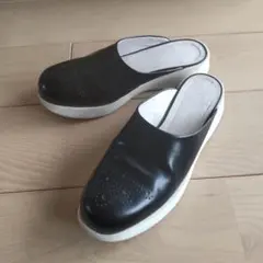 土日のみ価格　JIL SANDER レザーミュール 厚底 ブラックのサムネイル