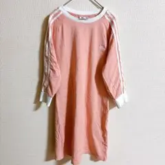 【希少カラー】アディダス オリジナルス 3本ライン ワンピース ピンク L相当