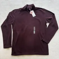 ユニクロ ヒートテック フリース モックネック メンズ Mサイズ ワイン色