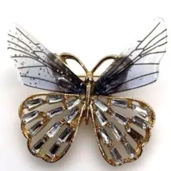 蝶モチーフ ブローチ ヴィンテージ風 アンティーク調 上品