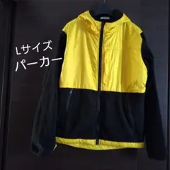 メンズＬ ジップアップ　フード付きアウター