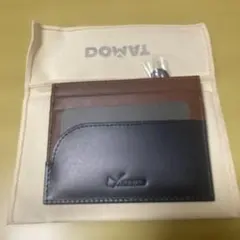 DOMAT カードケース コインケース付き ビジネス 本革 バイカラー 黒 茶色