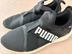 PUMA プーマ　靴　スニーカー　26cm 黒　紐なしタイプ