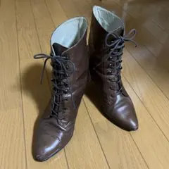 銀座Diana ダイアナ1990年代 本革 編みあげ ショートブーツ レトロのサムネイル
