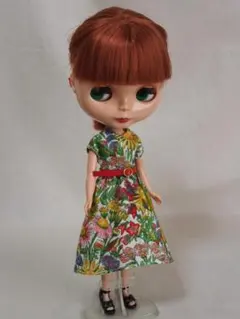 ネオブライス/リカちゃんサイズ◇ハンドメイドお洋服セット 猫柄