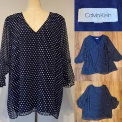 カルバンクライン    Calvin Klein フレアスリーブ  ドットのサムネイル