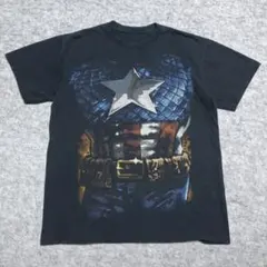 マーベル キャプテンアメリカ Tシャツ 黒 ブラック キャラT kt32