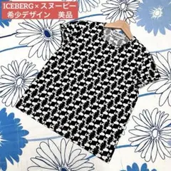 【希少】ICEBERG スヌーピー　イタリア製　総柄　モノグラム　Tシャツのサムネイル