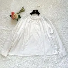 kn様美品ボールジィ Ballsey ハイカウントサテンネックフリルブラウス