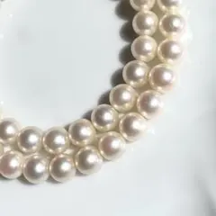 大珠 8㎜ あこや真珠 本真珠 SILVER ネックレス Akoya pearl