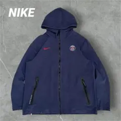 【ビッグサイズ】NIKE テックフリースパーカー　PSG ネイビー　刺繍　XL