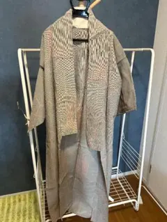 訪問着　着物　身丈147cm 裄丈64cm 中古品　グレーのサムネイル