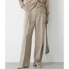 美品 Whim Gazette 25SS ジュートライクタックパンツ 38